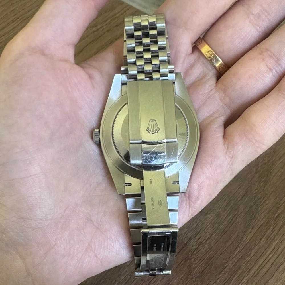 Rolex Datejust Silver Watch with Gray Dial